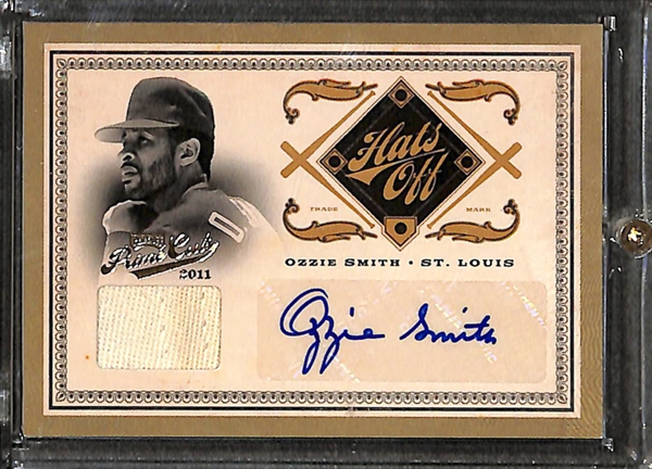 Ernie Banks, Pete Rose, & Ozzie Smith Autograph Cards